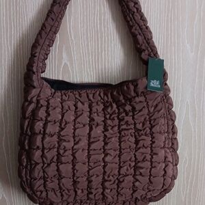 Wild Fable Chocolate Quilted Shoulder Bag